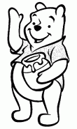 coloriage winnie l ourson et son pot de miel